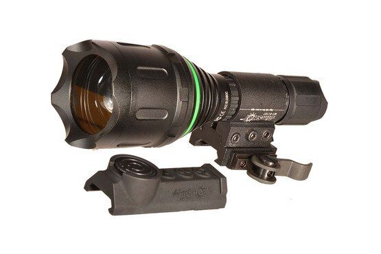 The AimShot TZ980GR is a 400 lumen LED light with rail mount, wireless control, and green filter.